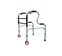 Mobility Walker Seniors Rolling Walker con 2 Ruedas Autoajustable Asistente de Escalera Rampas y Escalones Ayuda a la Movilidad Para Adultos O Personas Mayores Plegable y Ajustable Fácil de Monta