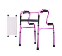 Mobility Walker Silla de ducha con almohadilla extraíble,Andador bariátrico plegable,Marco de Zimmer para caminar Apoyabrazos de aluminio Soporte de bastón de altura ajustable