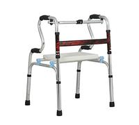 Mobility Walker Silla de ducha de baño con asiento acolchado, andador de aluminio ligero plegable para adultos mayores bariátricos, marco para caminar, soporte antideslizante, altura ajustable (#2) (