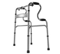 Mobility Walker Walker para personas mayores Andador plegable de altura ajustable con ruedas para personas mayores Ayuda de movilidad con ruedas móvil segura, B, azul (gris A)