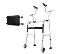 Mobility Walker Wheel - Marco para caminar con reposabrazos, almohadilla de apoyo para caminar, altura ajustable, aleación de aluminio grueso, rehabilitación, auxiliar, ancianos, estrella B de luz