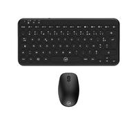MOBILKTY Lab - CP420W Mini - Combo Mini Teclado + Ratón Inalámbrico - Teclado AZERTY Compacto con Teclas Redondas, Ratón con Clics Silenciosos con dpi Ajustables - Windows