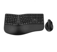 MOBILKTY Lab - Ergo C30W - Combo Teclado + ratón inalámbrico ergonómico - AZERTY, reposamuñecas, diseño ergonómico, inclinación Ajustable del Teclado, dpi Ajustable - Windows