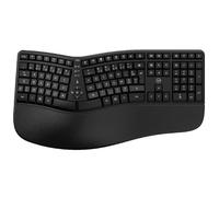 MOBILKTY Lab - Ergo K30W - Teclado inalámbrico ergonómico - AZERTY, reposamuñecas, diseño ergonómico de Teclas, inclinación Ajustable - Windows