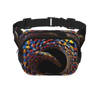 Mobius - Riñonera de moda con diseño de tiras, unisex, bolsa de mensajero deportiva de viaje