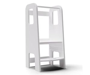 Mobli Ully Montessori Torre de Aprendizaje, Taburete Educativo para Niños Pequeños Independientes, Fácil de Mover, Peldaños Ajustables para Niños Pequeños para Cocina, Baño y Habitacion