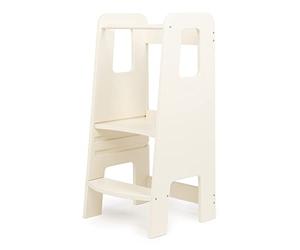 moblì Ully One by White Elegante | La Torre de Aprendizaje Antimanchas Fabricada en Toscana | Diseñado por Expertos educadores siguiendo principios Montessori | Torre de Aprendizaje Estantes