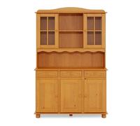 MOBLIT Alacena Altea, realizada en Madera de Pino Macizo, Serie Canet. Medidas 197x42 (altoxfondo). Traseras en MDF. (130 de Ancho, Miel)