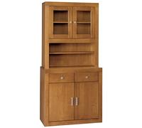 MOBLIT Alacena de Dos Puertas Realizada en Madera de Pino Maciza Color Cerezo Claro Serie Kalpe Medidas (187x91x42) cm (AltoXAnchoXFondo) Robusta y Duradera