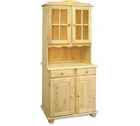 MOBLIT Alacena de Dos Puertas Sin Barnizar Realizada en Madera de Pino Macizo Natural Serie Canet Medidas (197x88x42) cm (AltoxAnchox Fondo) Decorala a tu Gusto.