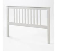 MOBLIT Cabecero para Somier Serie Alme, realizado en Madera de Pino Macizo. Medidas 100X2 cm(altoXfondo) (para somier 135, Blanco Lavado)