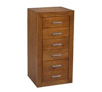 Moblit Cajonera Comoda Sinfonier de Seis Cajones Realizado en Madera de Pino Macizo Color Cerezo Serie Kalpe Medidas (105x50x40) cm (altoxanchoxfondo) Robusto y Duradero