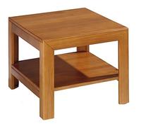 Moblit Centro de Rincon Cuadrado co Estante RTealizado en Madera de Pino Maciza Serie Kalpe Color Cerezo Medidas (45x55x55) cm (AltoxAnchoxFondo)