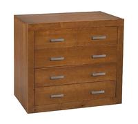 MOBLIT Cómoda 4 cajones, Serie Kalpe. Medidas 80x95x40 cm (altoxanchoxfondo), Robusta y Resistente (Cerezo)