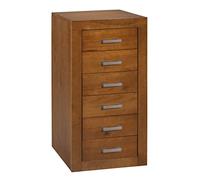 Moblit Comoda Cajonera de Seis Cajones Realizada en Madera de Pino Maciza sinfonier 6 cajones Color Cerezo Serie Kalpe Medidas (105x50x40) cm (altoxanchoxfondo) Robusto y Resistente Salon y Dormitorio