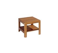 MOBLIT Mesa Centro, Realizada en Madera de Pino Macizo y barnizada en Color Cerezo, Serie Kalpe. Medidas 45x55 cm (AltoXFondo) (55 cm de Ancho)