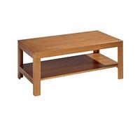 MOBLIT Mesa Centro, Realizada en Madera de Pino Macizo y barnizada en Color Cerezo, Serie Kalpe. Medidas 45x55 cm (AltoXFondo) (110 cm de Ancho)