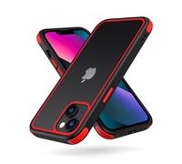 MobNano Funda iPhone 13 Mini. Funda iPhone 12 Mini,Silicona Transparente Bumper Antigolpes Carcasa Capa para iPhone 13 12 Mini - Negro/Rojo