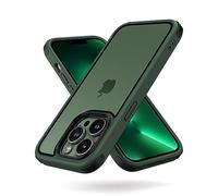 MobNano Funda iPhone 13 Pro Antigolpes Transparente Capa Silicona Bumper Case para iPhone 13 Pro 360 Grados Completa Protectora Funda - Verde/Negro