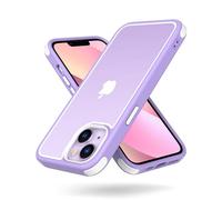 MobNano Funda iPhone 14, Funda iPhone 13 Antigolpes Transparente Capa Silicona Bumper Case para iPhone 13 14 Completa Protectora Funda - Morado/Blanco