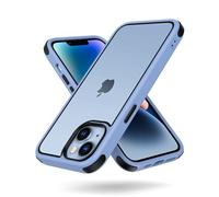 MobNano Funda iPhone 14, Funda iPhone 13 Antigolpes Transparente Capa Silicona Bumper Case para iPhone 13 14 Completa Protectora Funda - Azul/Negro