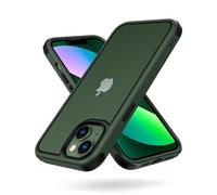 MobNano Funda iPhone 14, Funda iPhone 13 Antigolpes Transparente Capa Silicona Bumper Case para iPhone 13 14 360 Grados Completa Protectora Funda - Verde/Negro