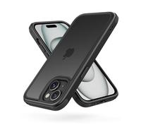 MobNano Funda iPhone 15 Antigolpes Transparente Capa Silicona Bumper Case para iPhone 15 360 Grados Completa Protectora Funda - Negro