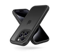 MobNano Funda iPhone 15 Pro Antigolpes Transparente Capa Silicona Bumper Case para iPhone 15 Pro 360 Grados Completa Protectora Funda - Negro