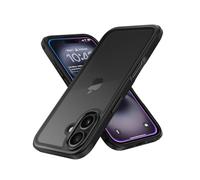 MobNano Funda iPhone 16 Antigolpes Transparente Capa Silicona Bumper Case para iPhone 16 360 Grados Completa Protectora Funda - Negro