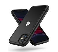 MobNano Funda para iPhone 11, Silicona Transparente PC/TPU Bumper Antigolpes Caso para iPhone 11 - Negro/Negro