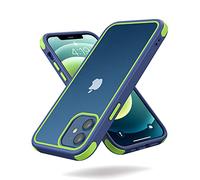 MobNano Funda para iPhone 12 Mini, Antigolpes Transparente Capa, Silicona Bumper Case para iPhone 12MINI Completa Protectora Funda - Azul/Verde