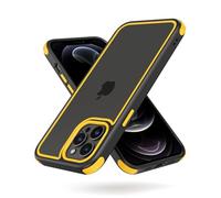 MobNano Funda para iPhone 12 Pro MAX, Antigolpes Transparente Capa, Silicona Bumper Case para iPhone 12PROMAX Completa Protectora Funda - Amarillo