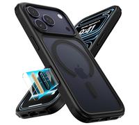 Mobnano Funda para iPhone 17 Pro Max, compatible con MagSafe, funda transparente con anillo magnético, protector multicolor a prueba de golpes, funda delgada que no amarillea para hombres y mujeres