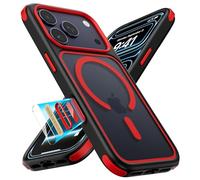 MobNano Funda transparente magnética híbrida para iPhone 17 Pro Max [Compatible con MagSafe] Parachoques a prueba de golpes Transparente Imán Fuerte Funda para Teléfono Móvil Silicona Transparente