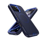 Mobnano Magetnic - Funda para iPhone 16 Pro Max, compatible con Magsafe, protección a prueba de golpes, desmontable, antiarañazos, protección contra caídas de grado militar, color azul