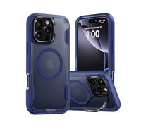 Mobnano Magetnic - Funda para iPhone 16 Pro Max, compatible con Magsafe, protección contra caídas de grado militar antiarañazos - Azul mate