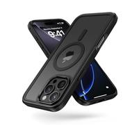 MobNano Magnética Funda iPhone 16 Pro MAX [Compatible con MagSafe] [10FT Protección] Antigolpes Transparente Capa Silicona Bumper Carcasa para iPhone 16 Pro MAX Case Protectora Funda - Negro