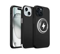 MobNano Magnética Silicona Funda iPhone 15 Case [Compatible con Magsafe][2-Sets Bumpers] Carcasa para iPhone 15 Completa Protectora Antigolpes Antiarañazos Capa - Negro