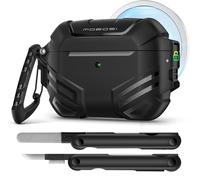 MOBOSI Funda para AirPods Pro 3 con Bloqueo, Compatible con AirPod Pro de 3ª generación [Compatible con MagSafe], Funda Protectora de Grado Militar con Kit de Limpieza y Llavero para Hombres (2025