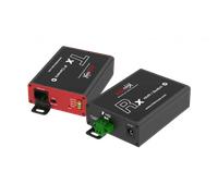 Mobotix MX-A-ETP1A-2601-SET Media Converter Set Ethernet(PoE+) - Twisted-Pair, Transmisor y Receptor de Red, 10/100Base-T(X), IEEE 802.3af/at, 95 Mbit/s