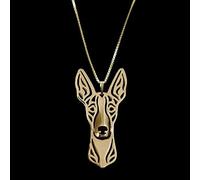 MOBSAN Collar Colgante Joyas Collares Mujer Perro Podenco Ibicenco Joyas para Amantes Collares Colgantes Cumpleaños La Fiesta Regalo