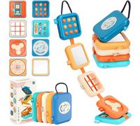 mobumeia Montessori Juguete a Partir de 1 año, Cubo Actividades Bebe, Juguetes de Viaje para bebé, Ideal para Viajes y Aprendizaje Educativo portátil,Regalo de Cumpleaños Navid