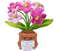 mobumeia Pocket Hug Flor Positiva, Serie Positiva de Patata de Ganchillo de la Suerte Amuleto de la Suerte Buena Recuperación Regalos Regalos Examen Testimonio Regalo de Cumpleaños Amigos