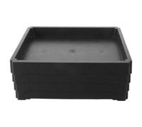MOBUTOFU 1 Juego Bandeja para Maceta Rectangular de Resina 7,5x5,4 Negra 4 Piezas