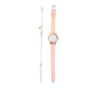 MOBUTOFU 1 Juego Reloj de Mujer con Brazalete de y Luna Conjunto de Reloj y Pulsera Diseño Rosa para Ocasiones Especiales y