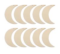 MOBUTOFU 10 Piezas Material para Manualidades de Madera de Tilo Ligero Forma de Luna, Fácil de Transportar para Proyectos DIY y Modelos de Arquitectura en Paisajes de Mesa de Arena
