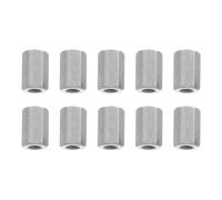 MOBUTOFU 10 Piezas Tuerca de Acoplamiento Hexagonal M4 X 0.7 de Acero Inoxidable Plata, Diseño de Extensión Hexagonal y Rosca Hembra, Adecuado para Espacios Mecánicos Compactos
