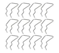 MOBUTOFU 12 Ganchos Básicos de Acero Inoxidable para Tablero Perforado Gancho para Estante de Exhibición Individual Soporte Resistente para Garaje y Taller