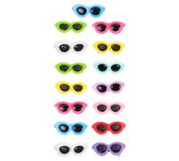 MOBUTOFU 15 Horquillas de Plástico con Diseño de Lentes para Mascotas, Pinzas para Perro y Gato Que Fijan el Pelo y Mantienen Su Forma Vida Diaria Color Aleatorio