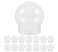 MOBUTOFU 15 Piezas Bola de Nieve DIY Transparente con Tapa de Rosca, Globos de Agua Redondos para Manualidades y Decoración Navideña, Kit de Bola de Nieve para Artesanía en Hogar